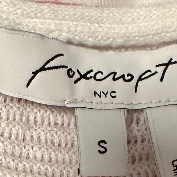 *FOXCROFT* Pink x White Striped Long Sleeve Shirt Size Small - Picture 6 of 7